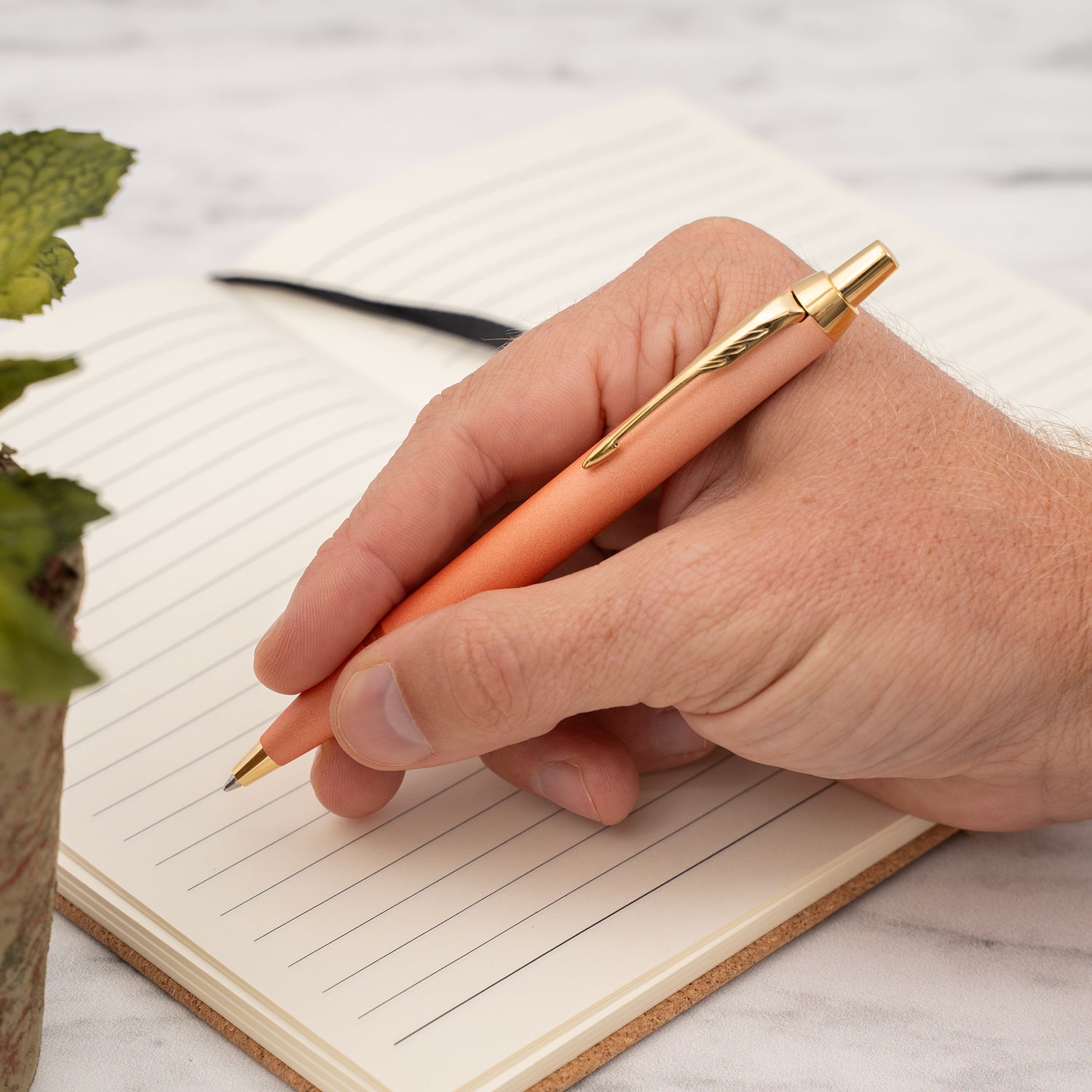 Parker IM Writing Rituals Ballpoint Orange Gold Trim