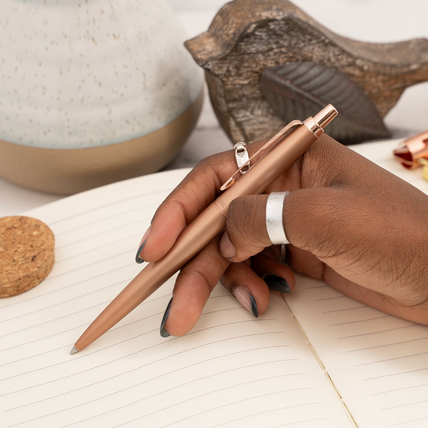 Parker Jotter XL Ballpoint Pen - Monochrome Pink Gold