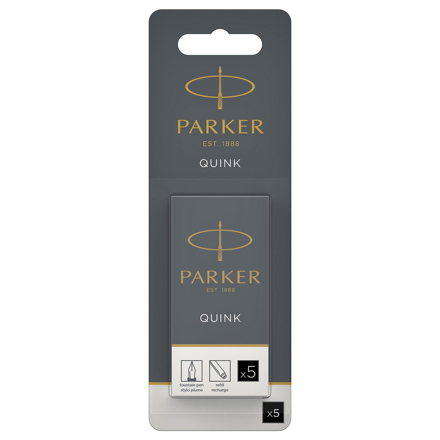 Parker Quink Ink Cartridges (Pack of 5) - Black