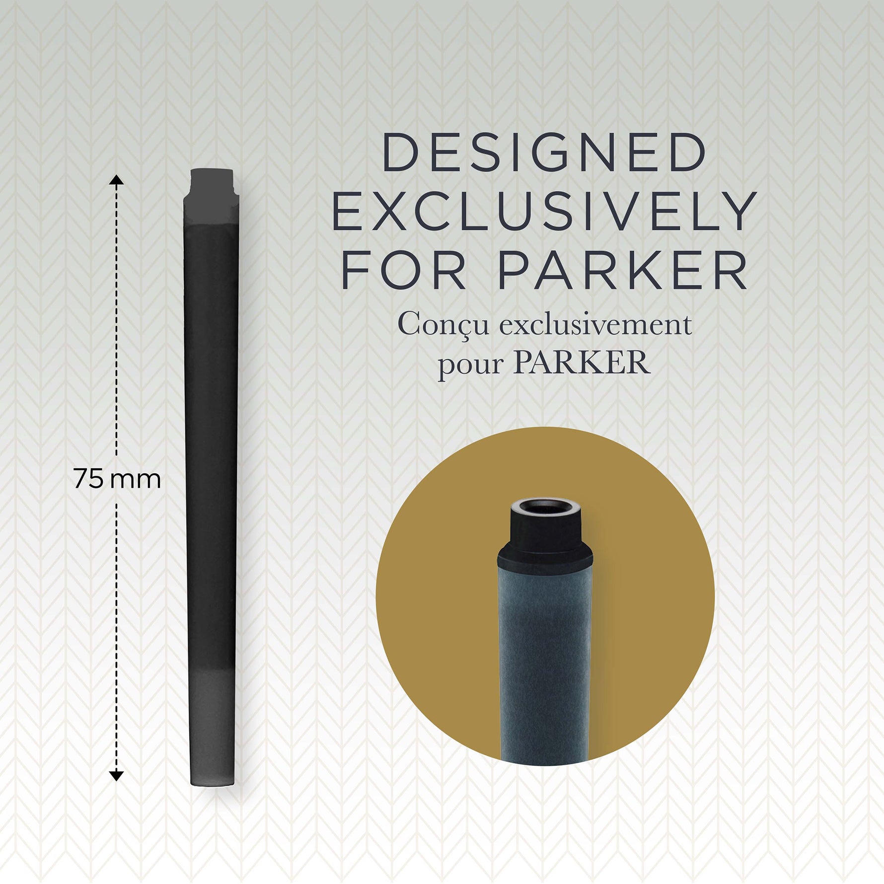 Parker Quink Washable Ink Cartridges Black Dimensions