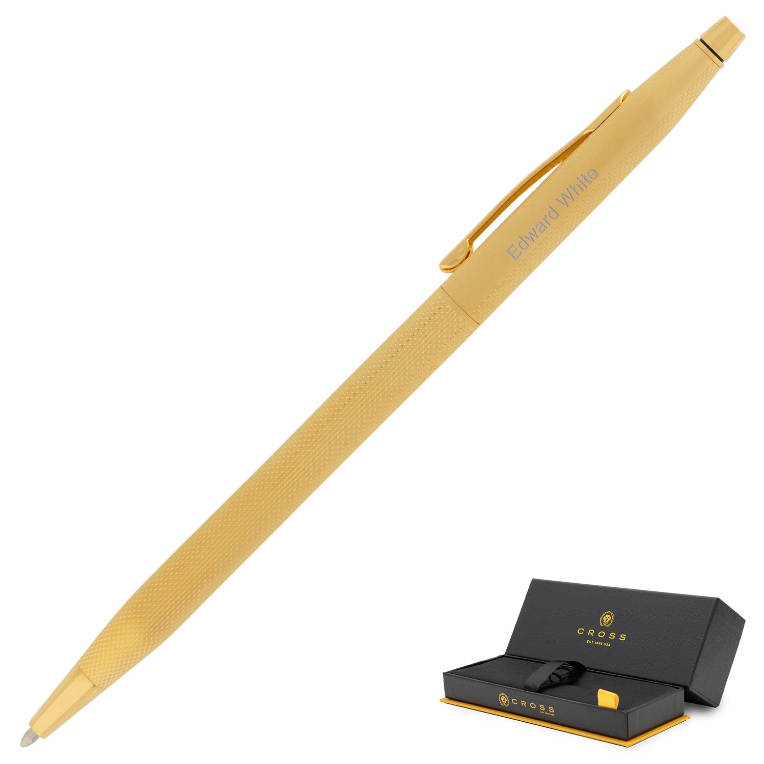 Cross Classic Century 23KT Gold-plated Diamond Pattern with 23KT Gold Trim Ballpoint Pen