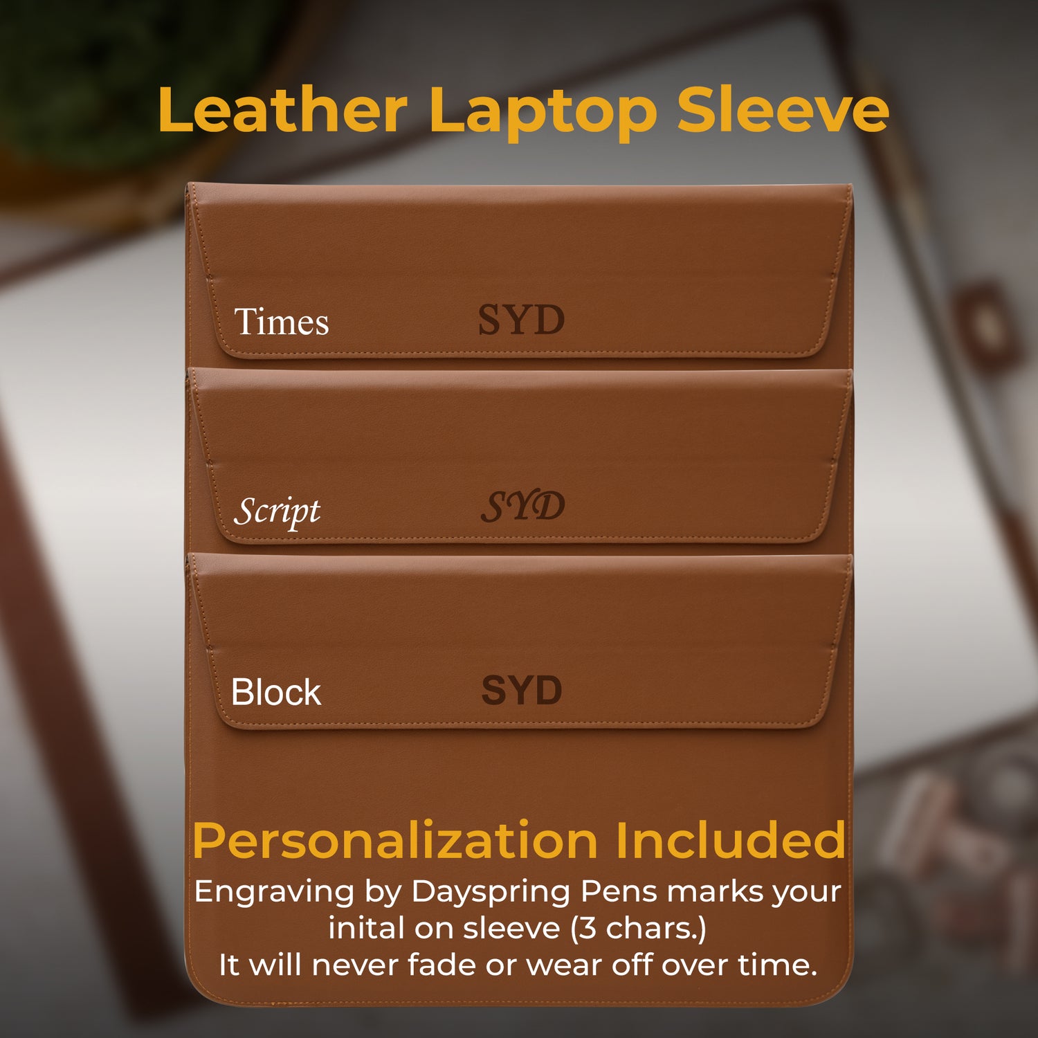 Dayspring Pens 14 Inch Magnetic Laptop Sleeve - PU Leather