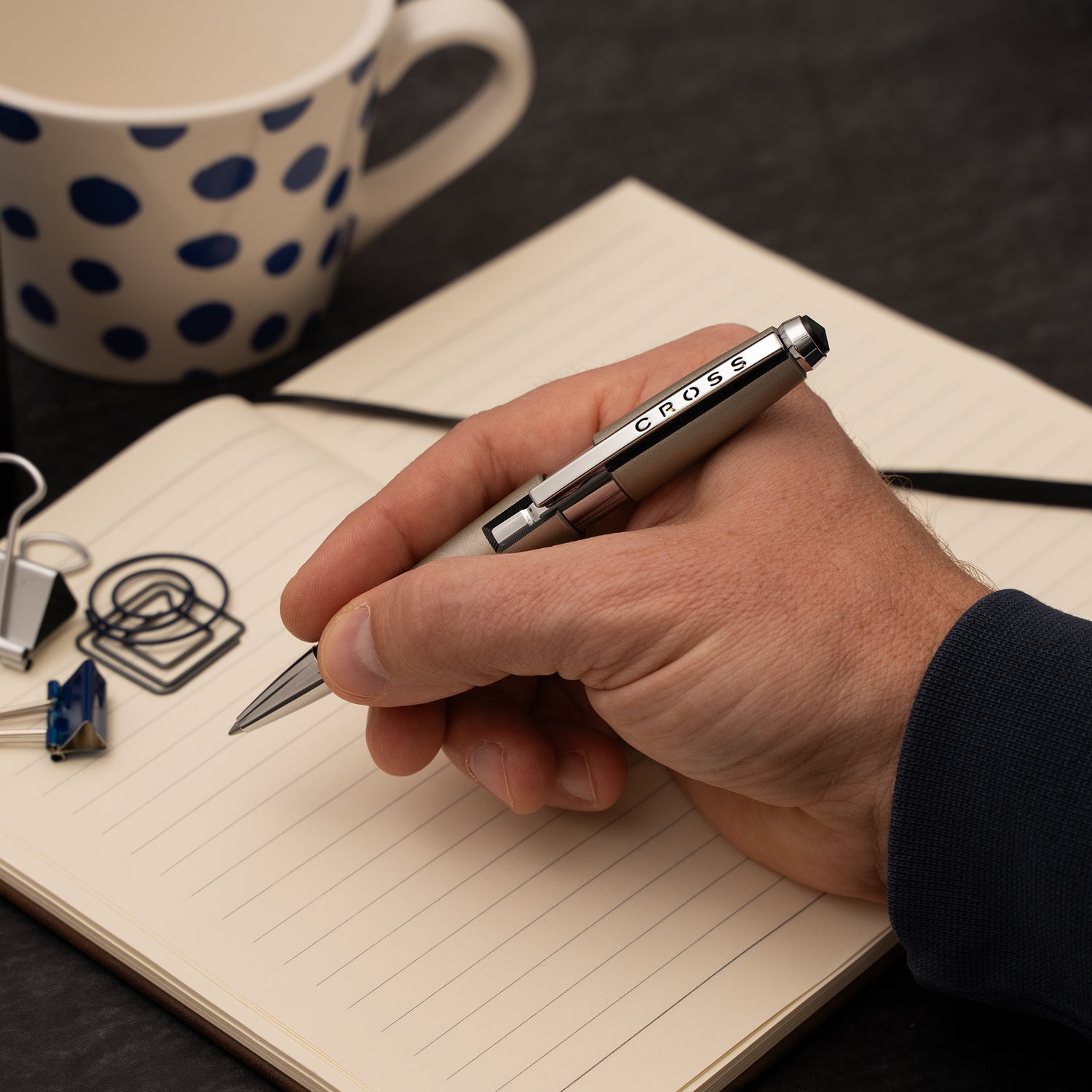 Cross Edge Gel Rollerball Pen - Sonic Titanium with Chrome Trim