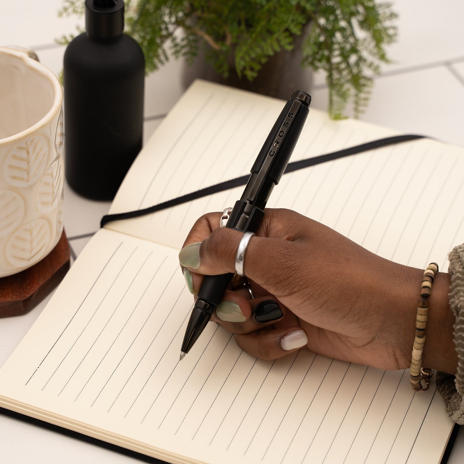 Cross Edge Gel Rollerball Pen - Matte Black Lacquer with Black Trim