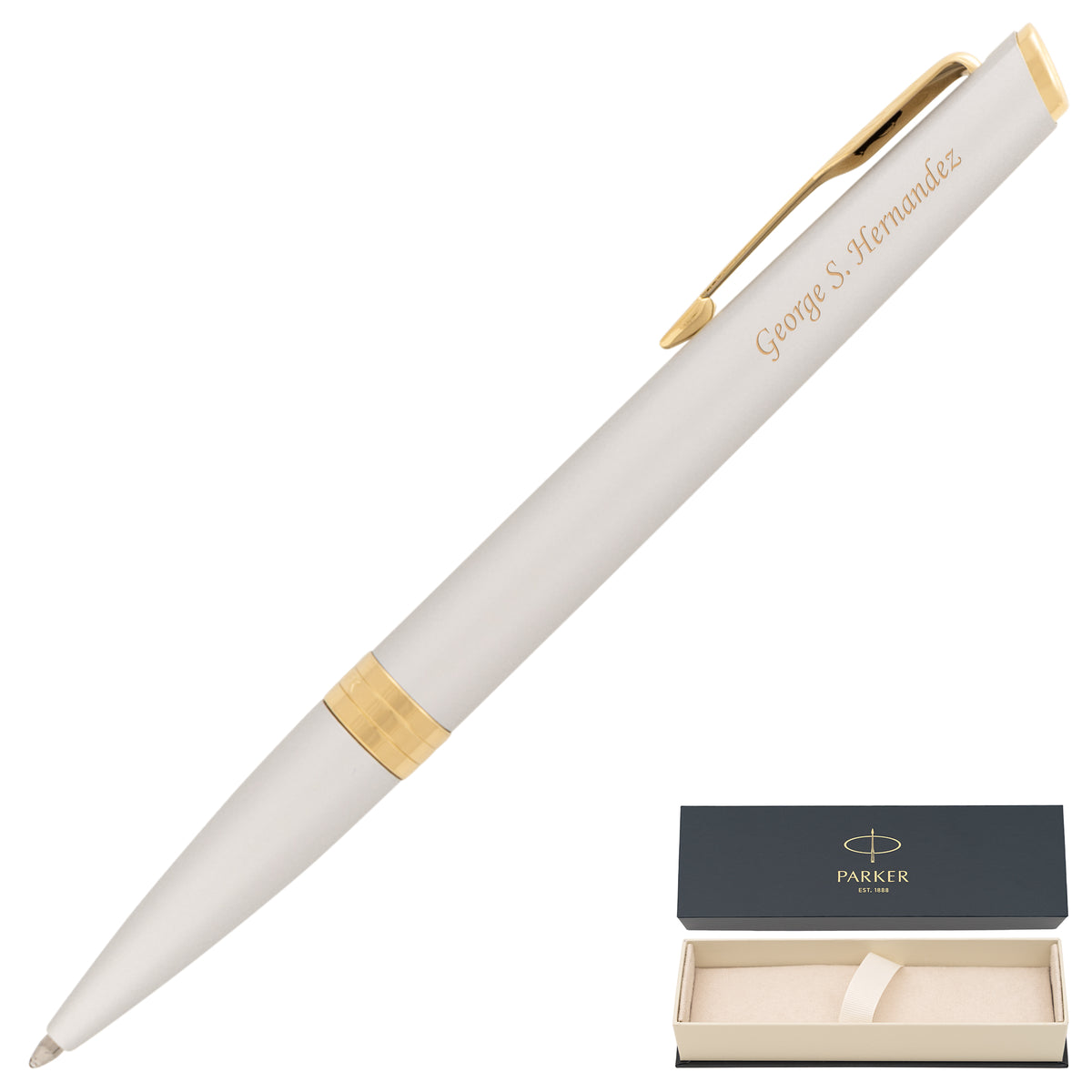 Parker Meridian Ballpoint - Chrome with Gold Trim