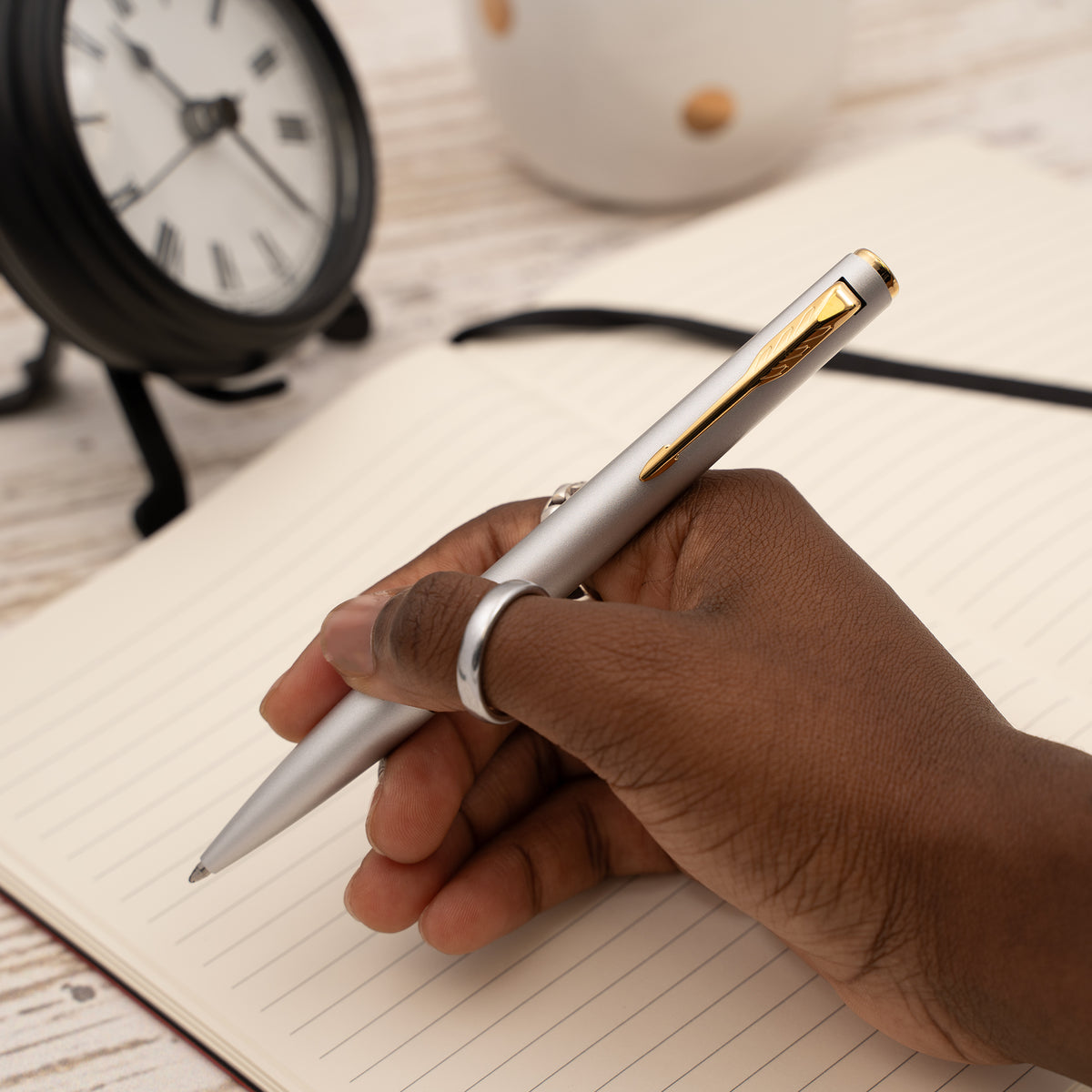 Parker Meridian Ballpoint - Chrome with Gold Trim
