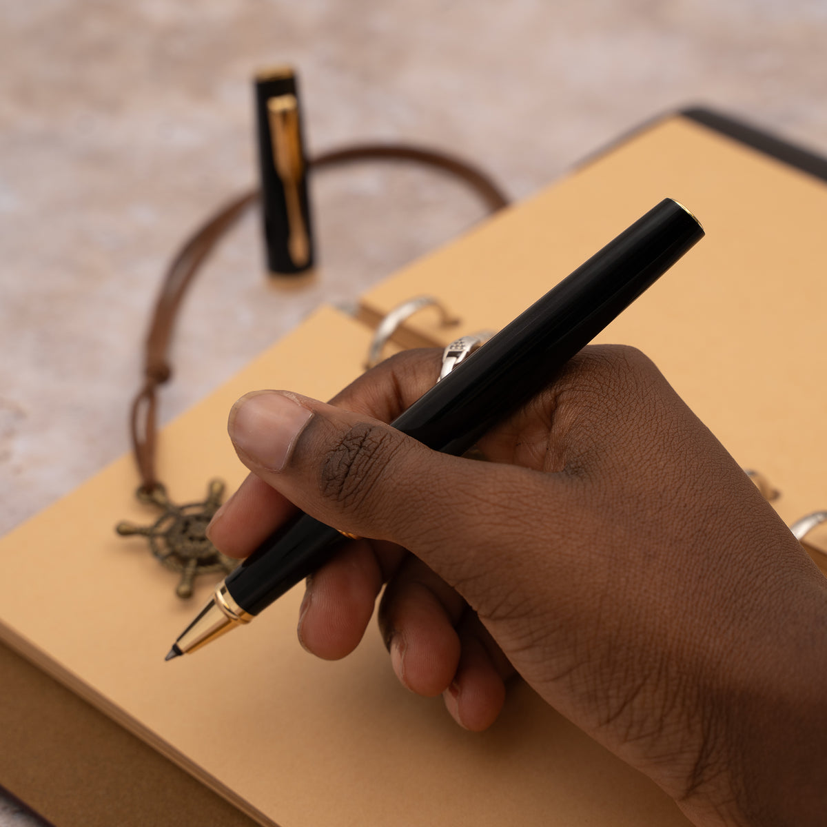 Parker Meridian Rollerball - Black with Gold Trim