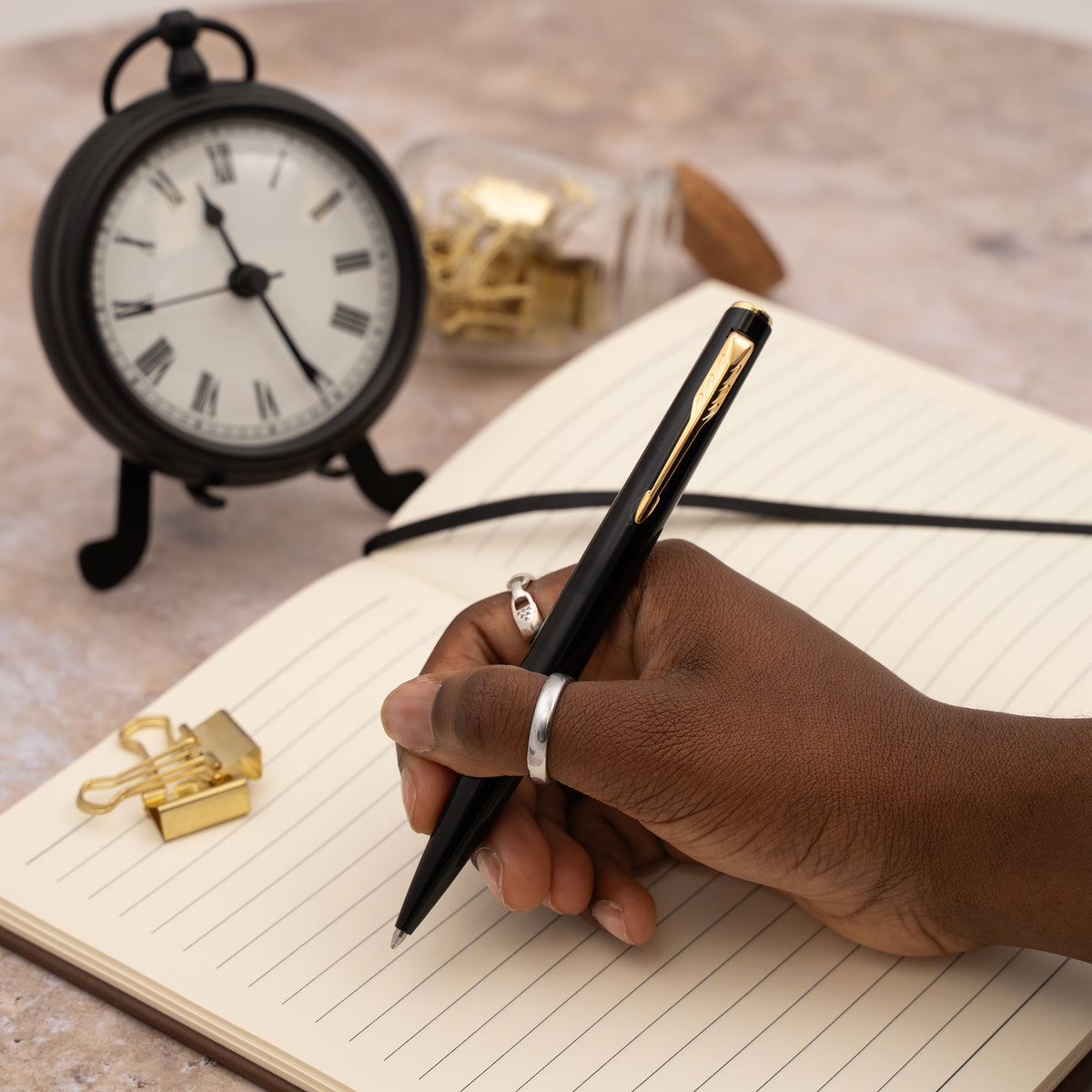 Parker Meridian Ballpoint - Black with Gold Trim