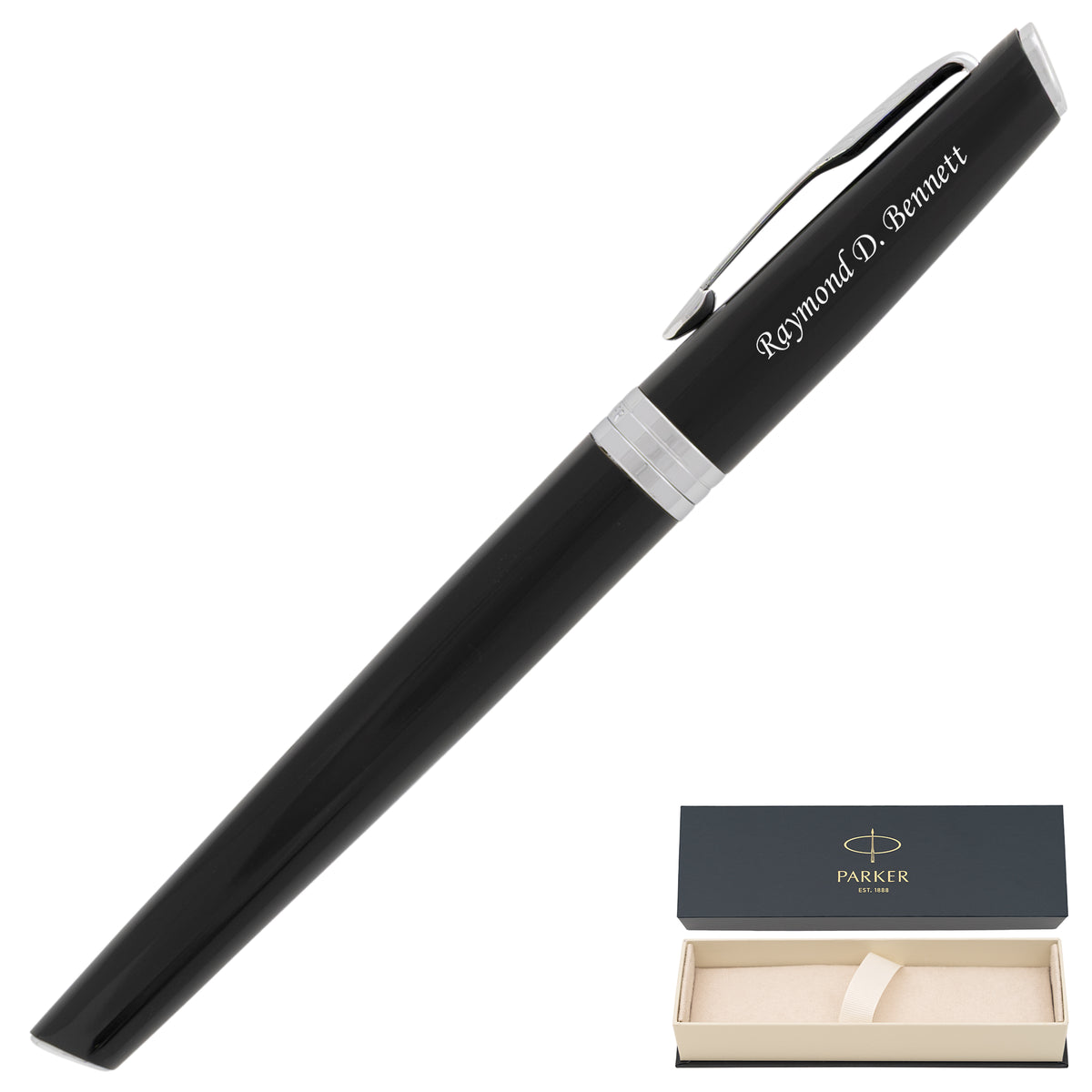 Parker Meridian Rollerball - Black with Chrome Trim