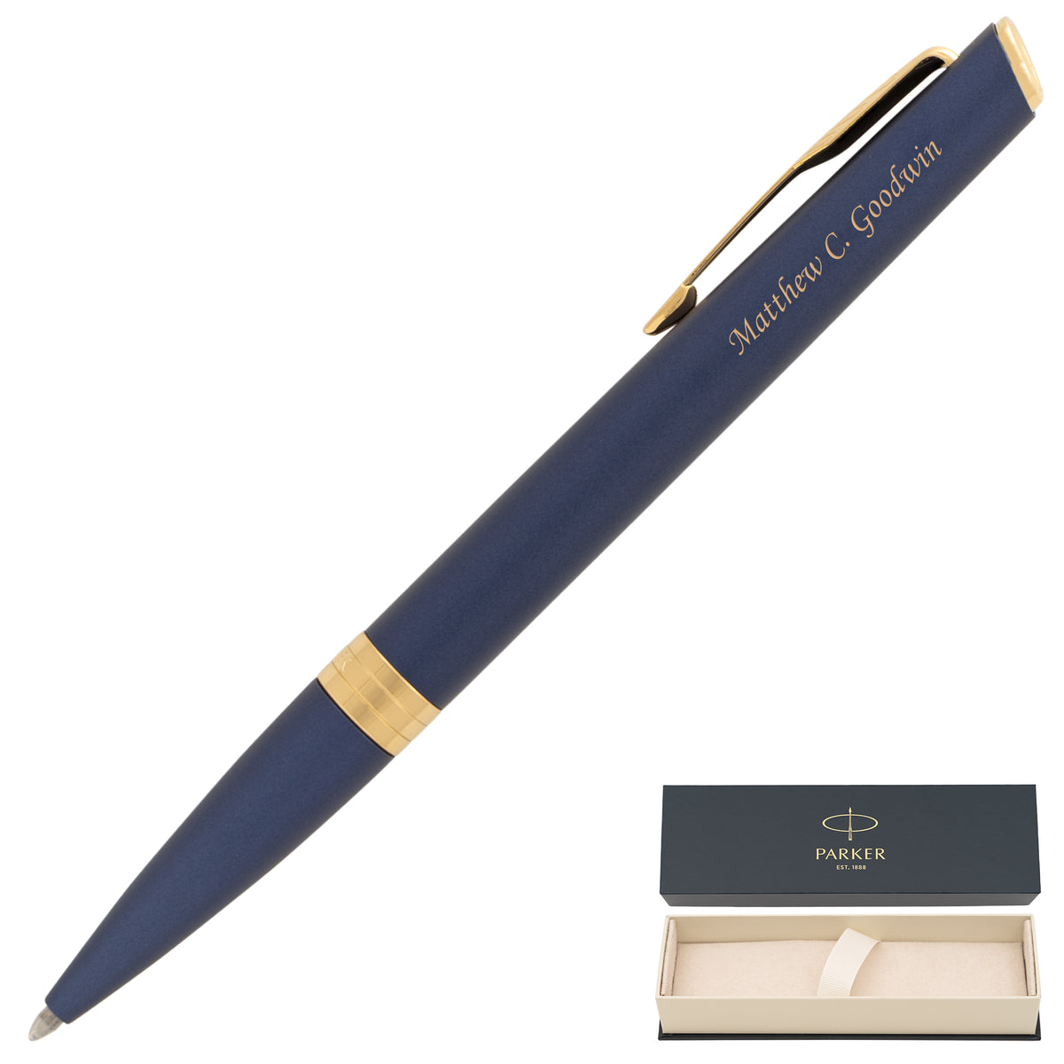 Parker Meridian Ballpoint - Blue with Gold Trim