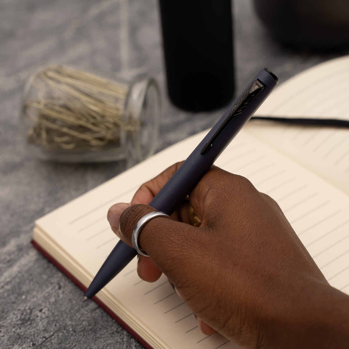 Parker Meridian Ballpoint - Blue with Black Trim