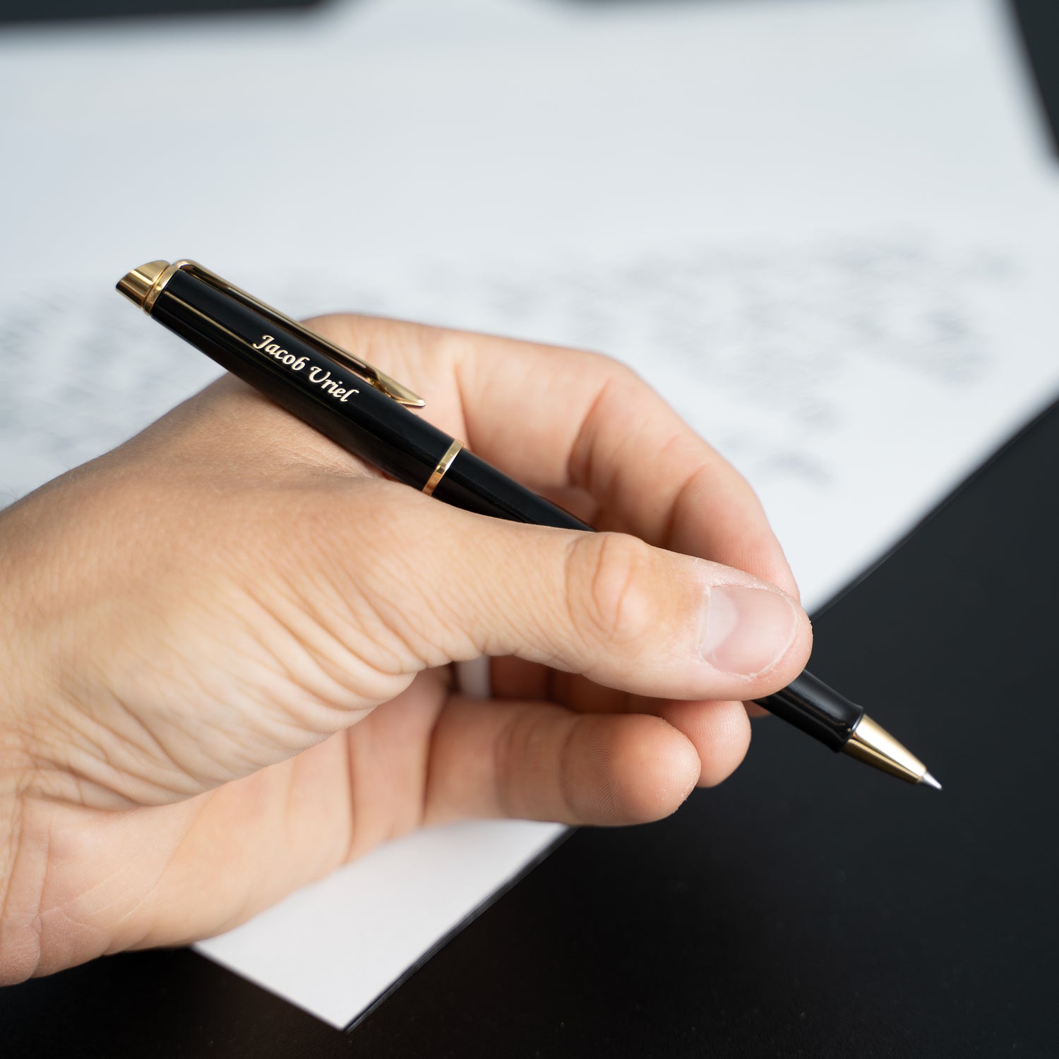 Waterman Hemisphere Ballpoint-Black with Gold Trim