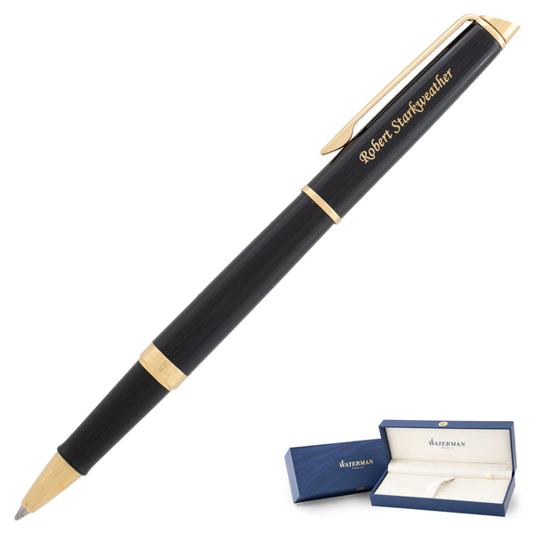 Waterman Hemisphere Rollerball Pen | Black/Gold | Engraved