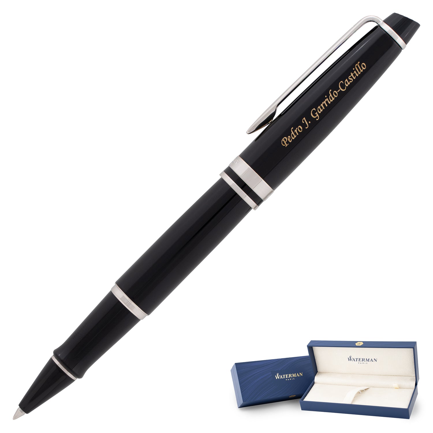 Waterman Expert Black Chrome Trim Rollerball Pen
