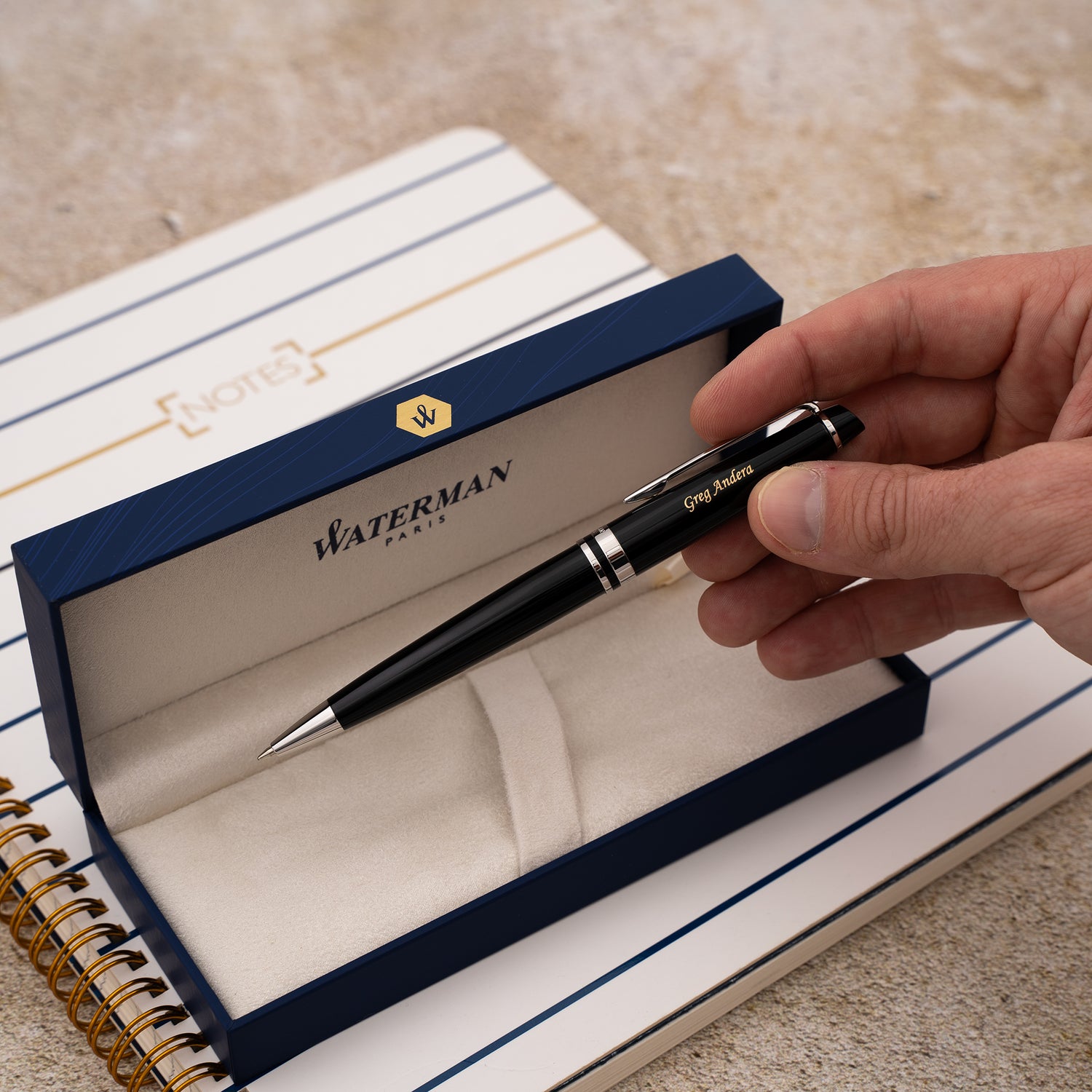 Waterman Expert Ballpoint - Black Chrome Trim