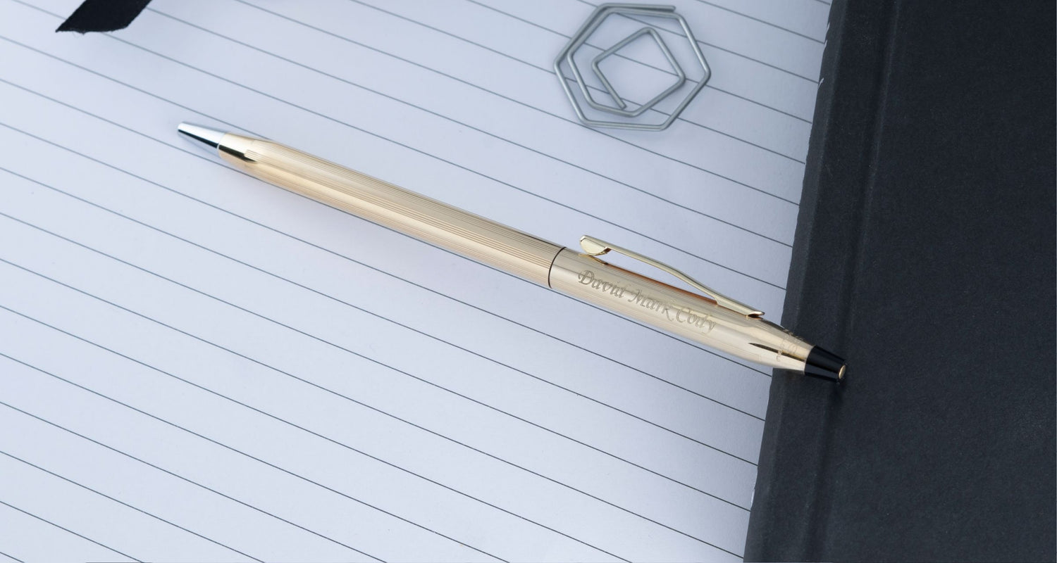 Engraved Gold Classic Century on notebook