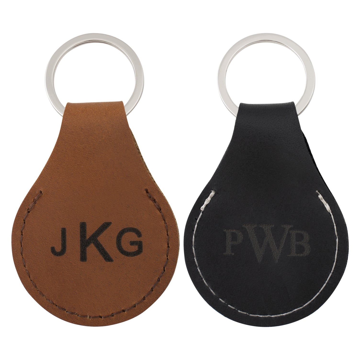 Leather AirTag Holder with Keychain