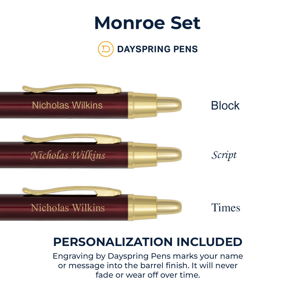 Engraved Pen Set