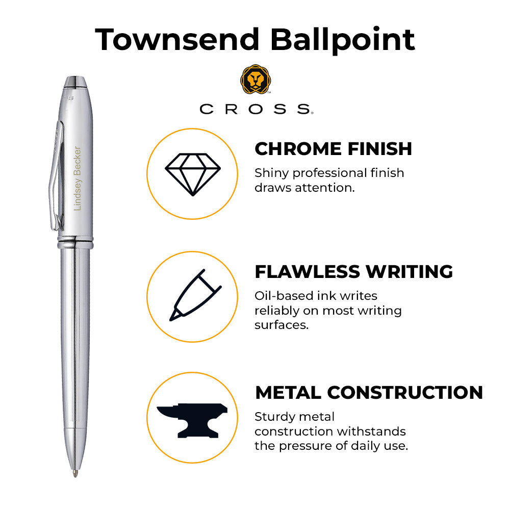 Chrome finish black Ballpoint pen - Luxury writing instruments