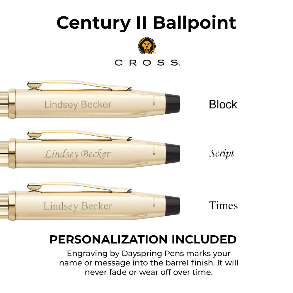 Cross Classic Century 10K Gold Ballpoint Pen and Pencil Set