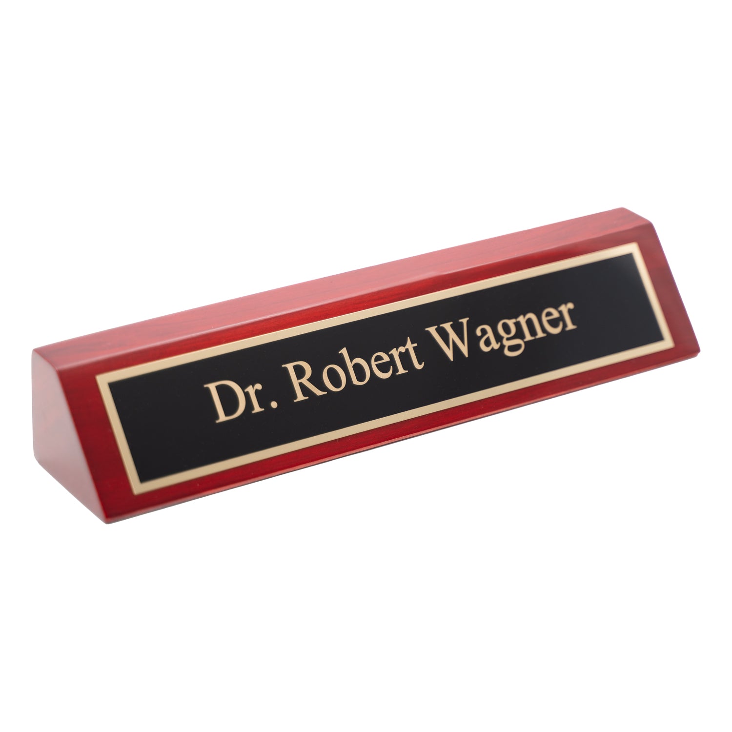 Personalized Luxury Desk Name Plate Black Wooden Desk Name 