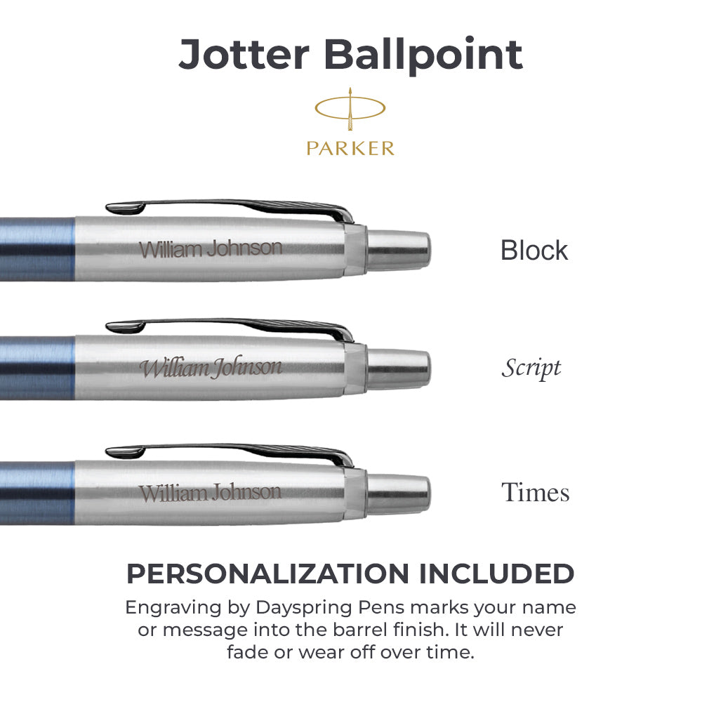 Parker Jotter Ballpoint Pen in Blue Barrel - Pack of 10