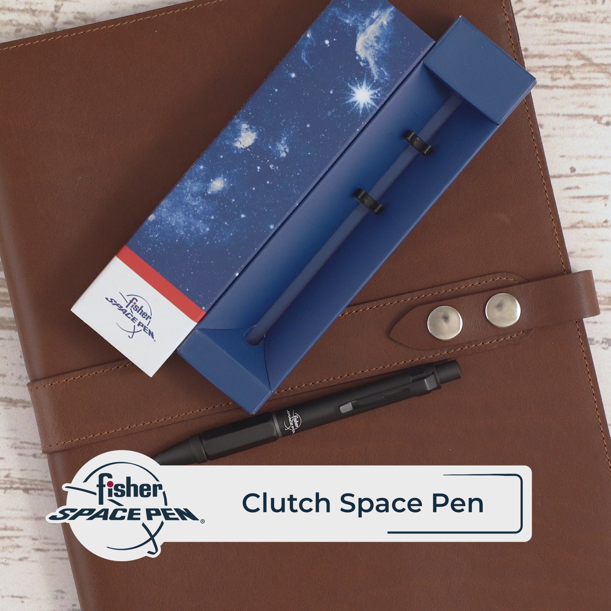 Fisher Clutch Industrial Space Pen | Black/Aluminum Engraved