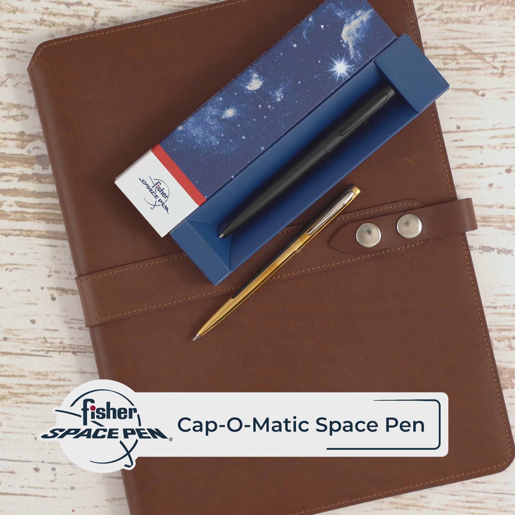 Fisher Cap-O-Matic Space Pen | Matte Black | Engraved Pen
