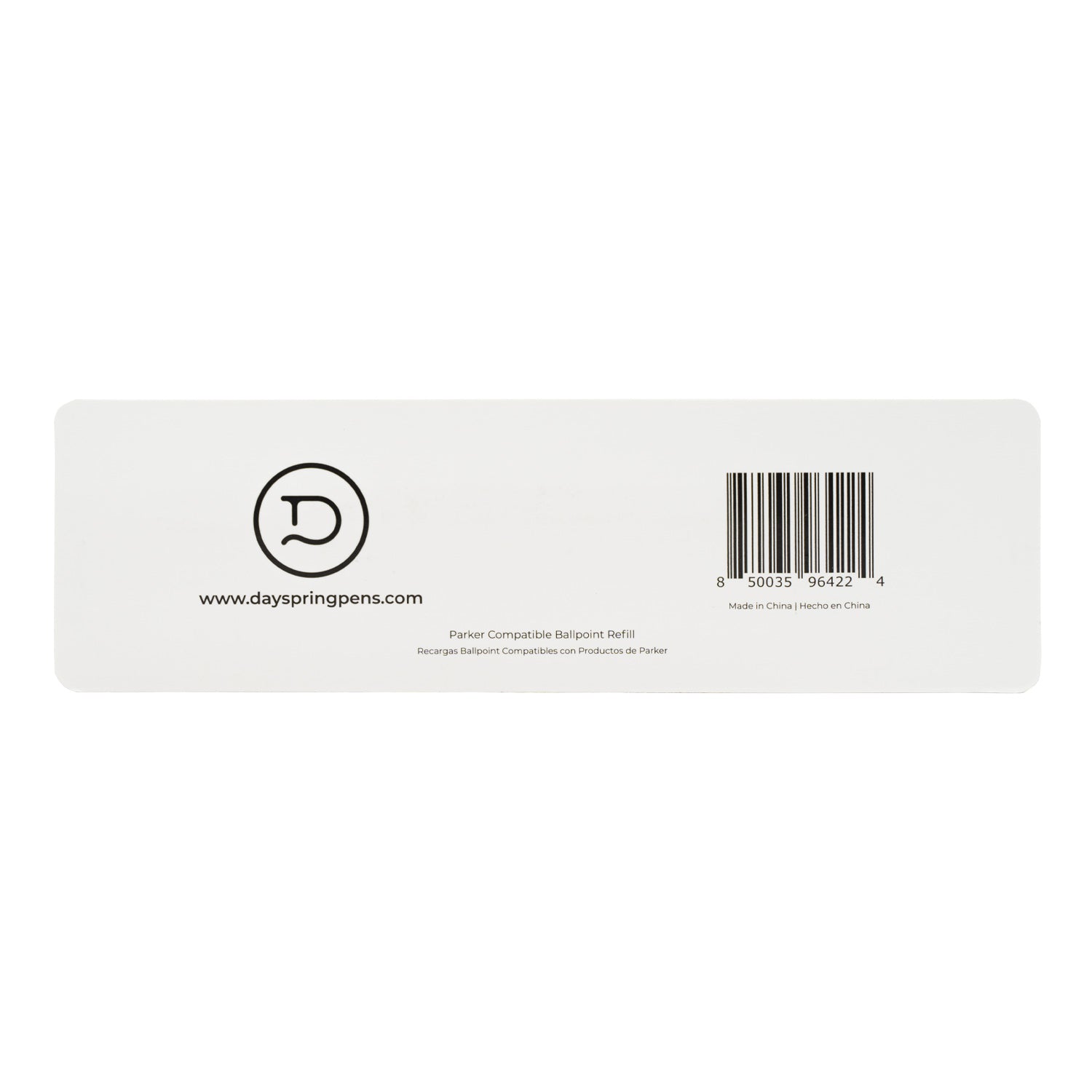 Dayspring Pens Parker Compatible Ballpoint Refills. 2 Pack Carded.
