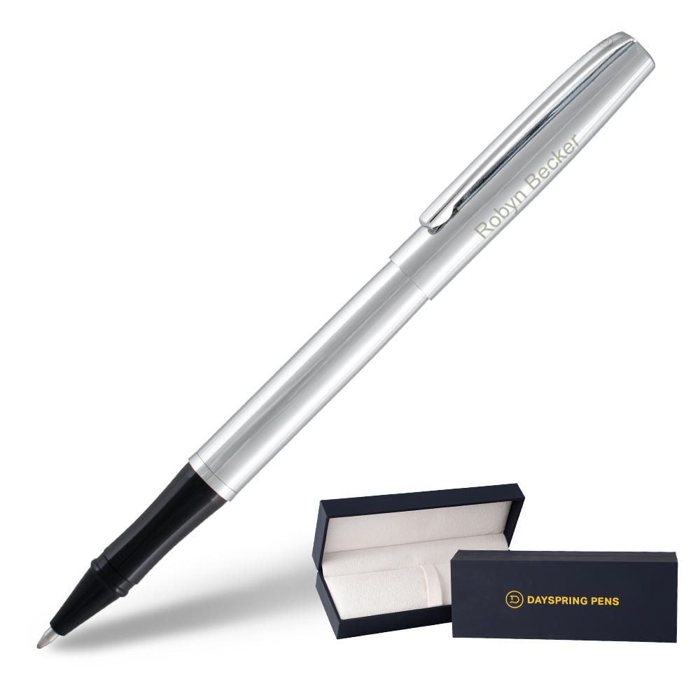 Scriveiner Silver Chrome Rollerball, Award Winning Luxury Pen